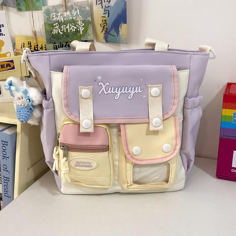 New Soft Girl College Style Sweet Ita Bag Korean Student Schoolbag Jk Uniform Shoulder Bag Comic Exhibition Casual Crossbody Bag