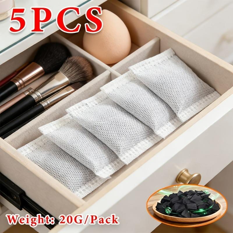 

5/10 Pack Activated Carbon Air Purifier Bags,Double Layer Odor Absorber for Home Car Closet-No Electricity,Safe Deodorizer Bag