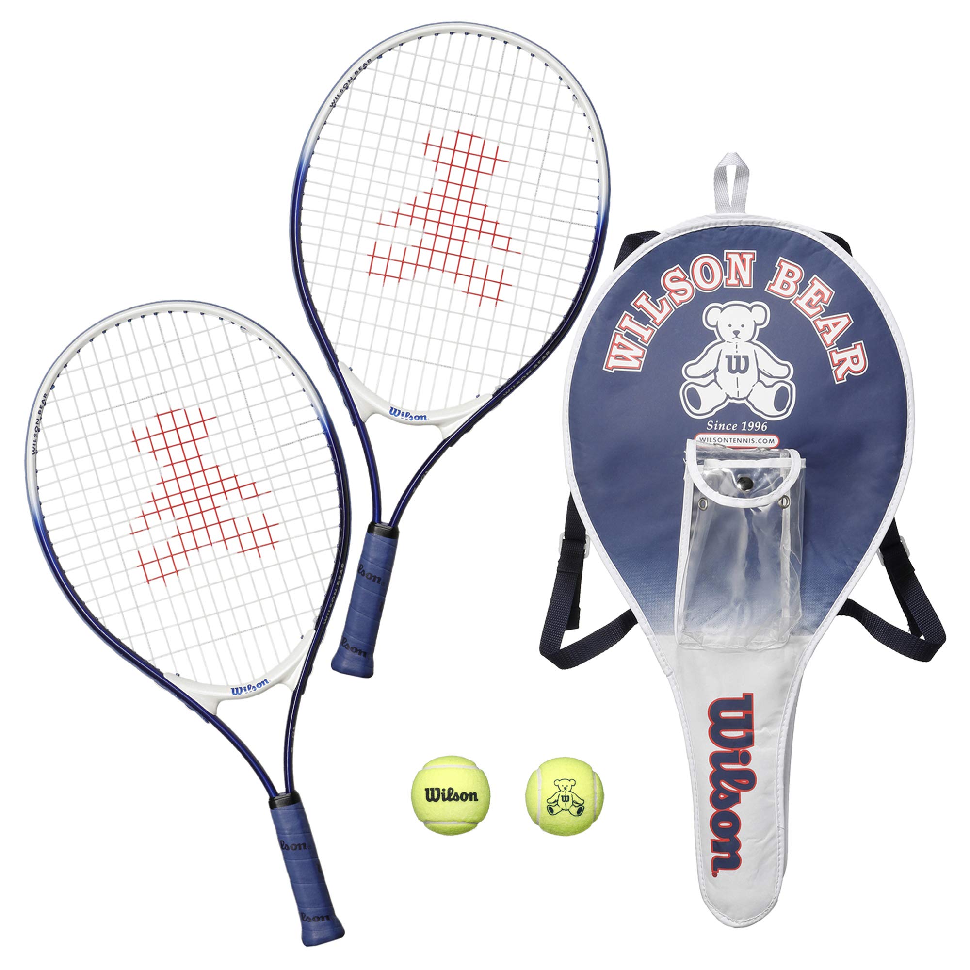 

Wilson Tennis Racket Set (2 Bear Rackets + 2 Balls), 21-inch (For Toddlers and Early Elementary Schoolers)