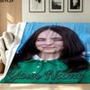 1PC Billie Eilish Custom Name Patterned Flannel Blanket Suitable For All Seasons for Home Decor Warmth and Comfort Gifts Holiday Present