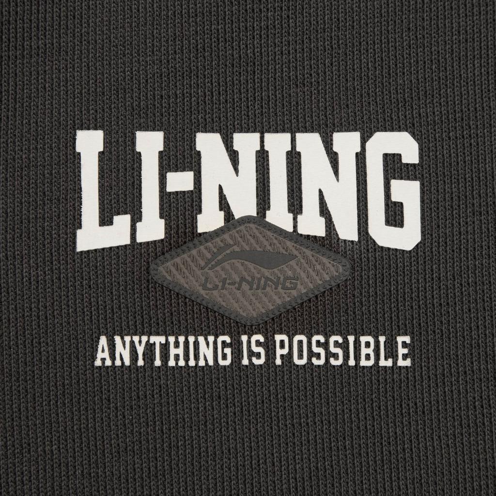 Li Ning Sports Lifestyle Series Loose Fit Stand Collar Couple Sweatshirt Unisex Sweatshirt AWDVE25-1