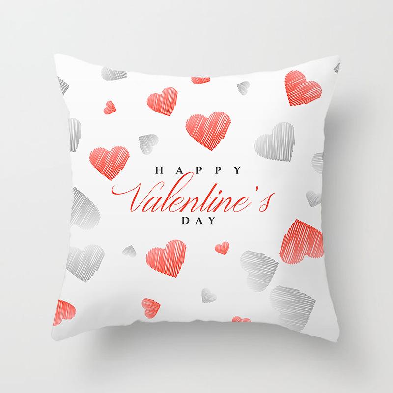 Valentine's Day Digital Printed Car Pillow Cushion Cover Core-Free Home Soft Decoration