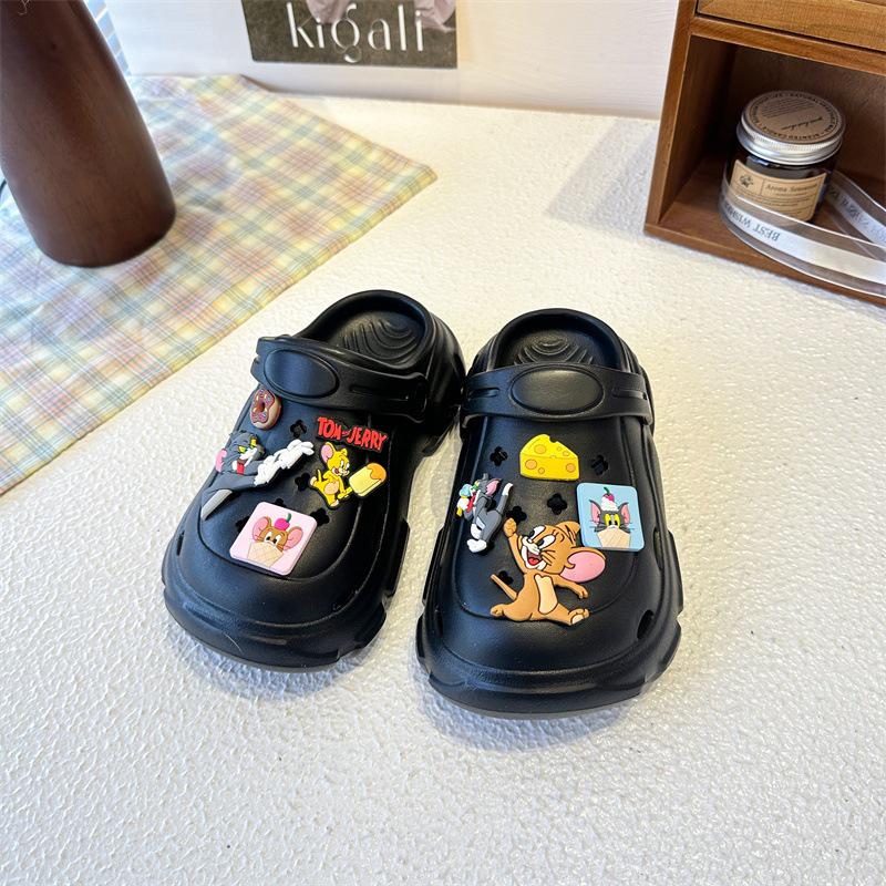 Thick-Soled Cartoon Closed-Toe Beach Sandals - Unisex Children's Summer Shoes 2026