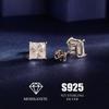 7MM MOISSANITE Square Princess Stud Earrings Unisex 925 Silver Passes Tester