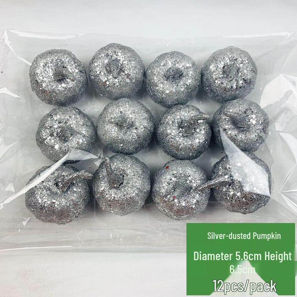 Halloween Foam Pumpkin Set, 5.5cm, 16-Pack - Ideal for Photography, Display, or Decoration.