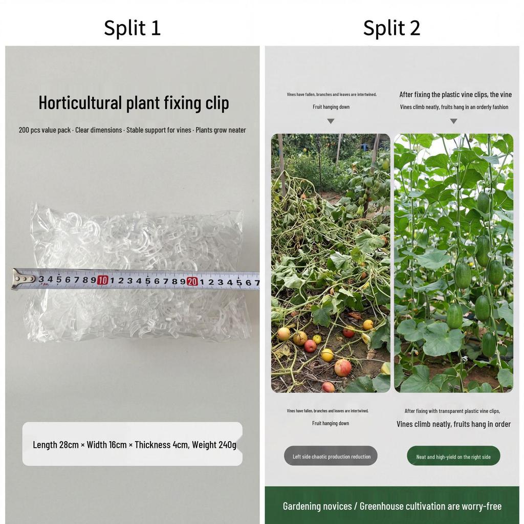 Eco-Friendly Durable Vine Tie Clips for Gardening and Greenhouse Use