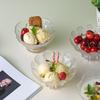New Glass Petal Bowl and Plate Set: European Style Bird's Nest Sweet Soup & Ice Cream Bowls