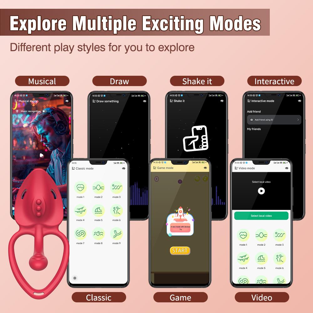 Wearable Panty Vibrator Adult Sex Toy Wireless Control Vibrating Penis Ring with Lace Strap Clitoral Stimulator for Women Couple