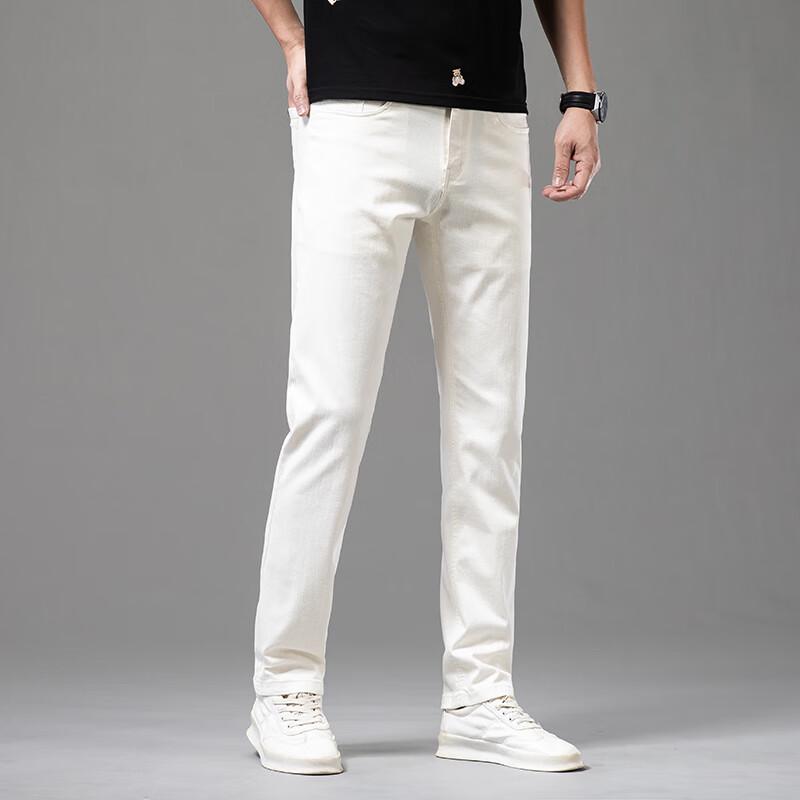 Yiliteng Men's High-Stretch Straight-Leg Denim Jeans