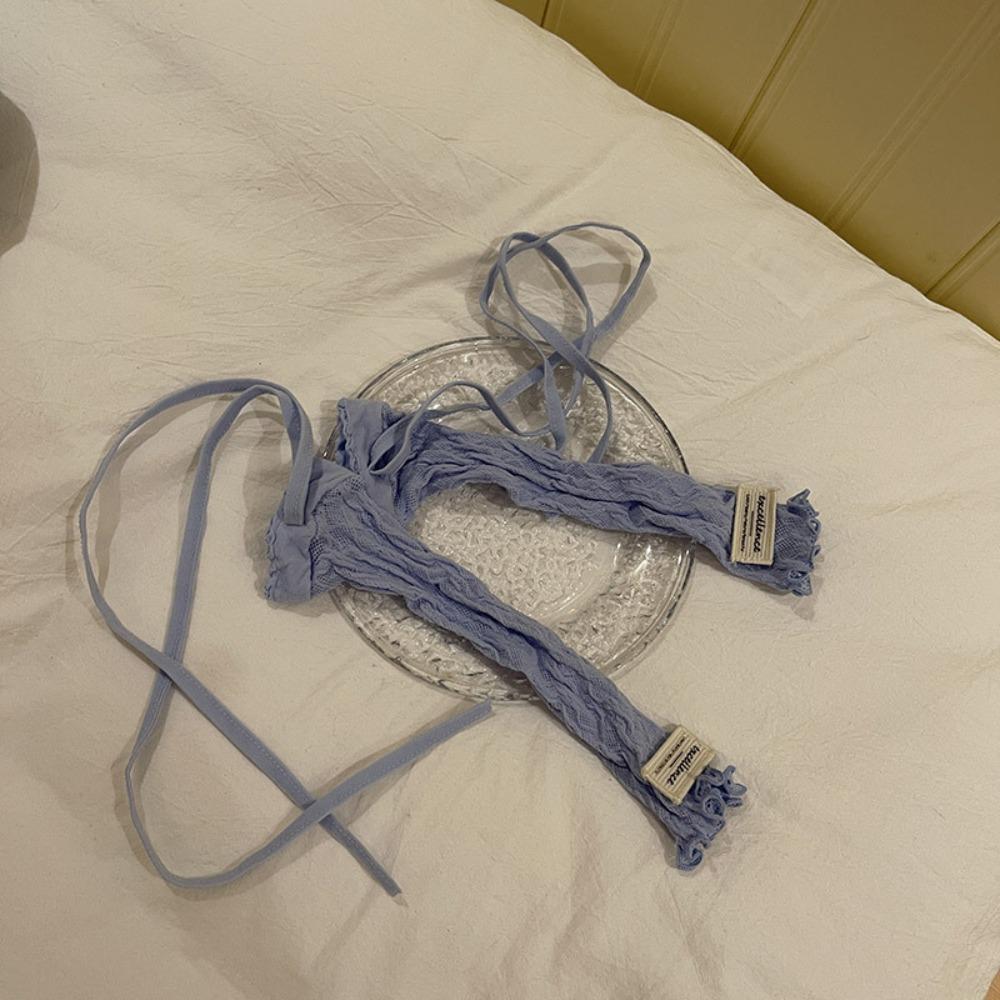 Ribbon Sun Protection Sleeves Sweet Ballet Style Arm Covers Fingerless Gloves  Clothing Accessories