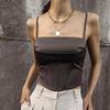 Women Elegant Lace Up Summer Sexy Backless Spaghetti Strap Bandage Party Top Crop Tops Streetwear