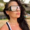 European New Square Sunglasses Women New Big Oversized Flat Top Sun Glasses Female Vintage Retro Shades for Women Men UV400