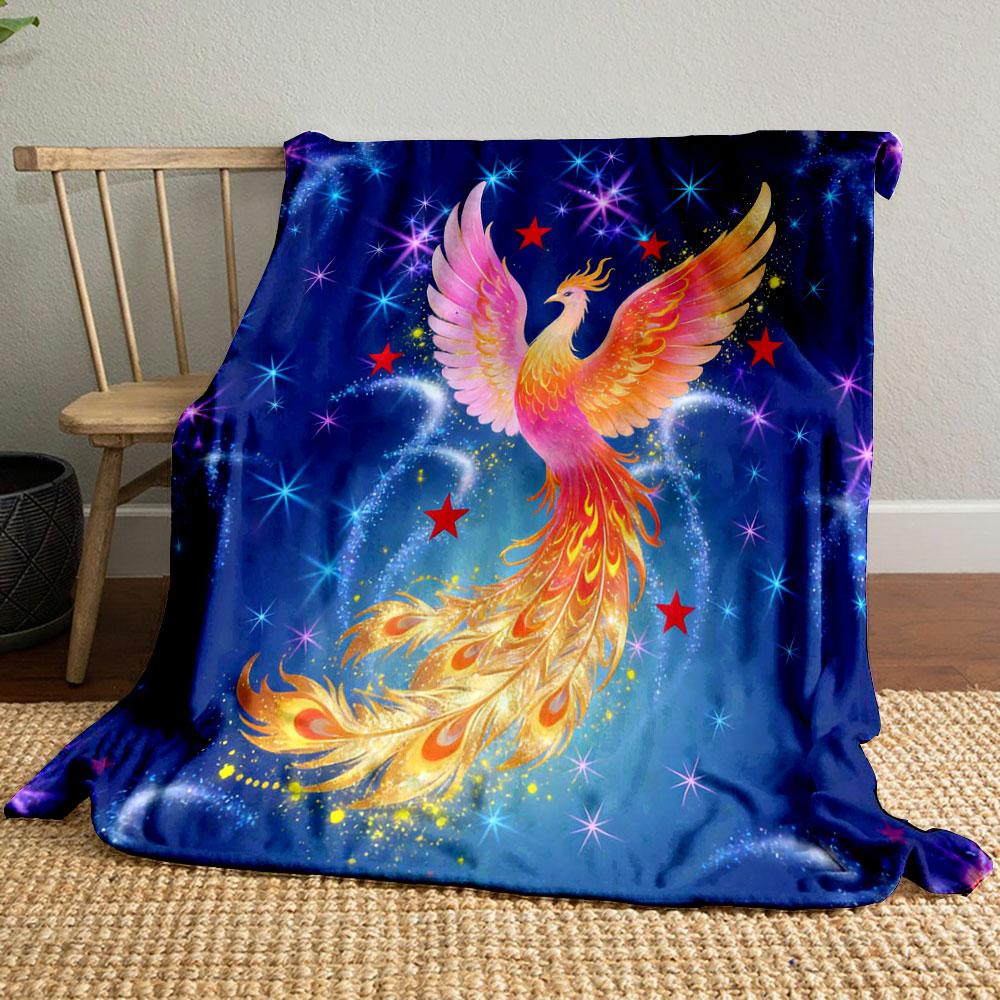 1PC Dreamy Starry Sky Elf Unicorn Printed Blanket Children Adult Blanket Soft and Warm Bedding for Sofa Outdoor Travel Blanket