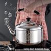 304 Stainless Steel Whistling Kettle for Gas and Induction Stoves, Large Capacity, Open Flame Safe.