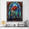 Disney 5D DIY Diamond Painting Decorations Rose Themed Stained Window Art Illustrations Diamond Embroidery and Rhinestone Cross Stitch Sets Handmade