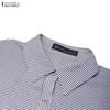 ZANZEA Camicetta da donna casual a maniche lunghe, larga, a righe classiche, con colletto rovesciato