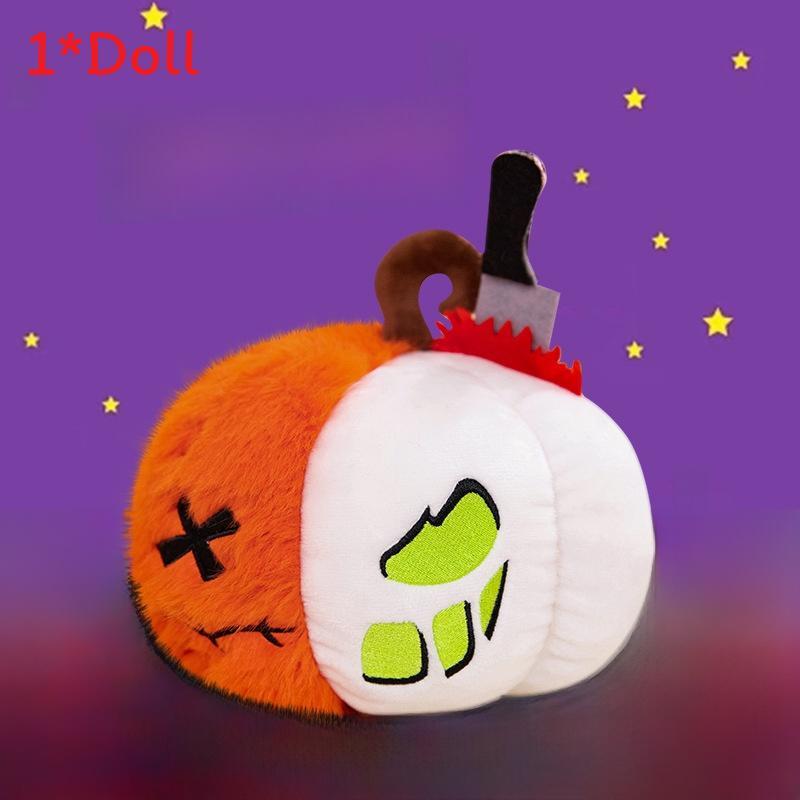 Halloween Ghost Pumpkin Plush Toy With Soft Short Hair For Holiday Decorations And Kids