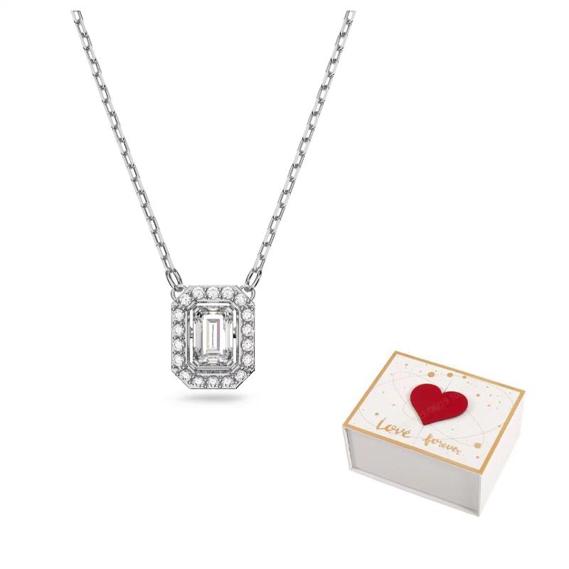 Swarovski Una pendant necklace F-white gift box серебряный