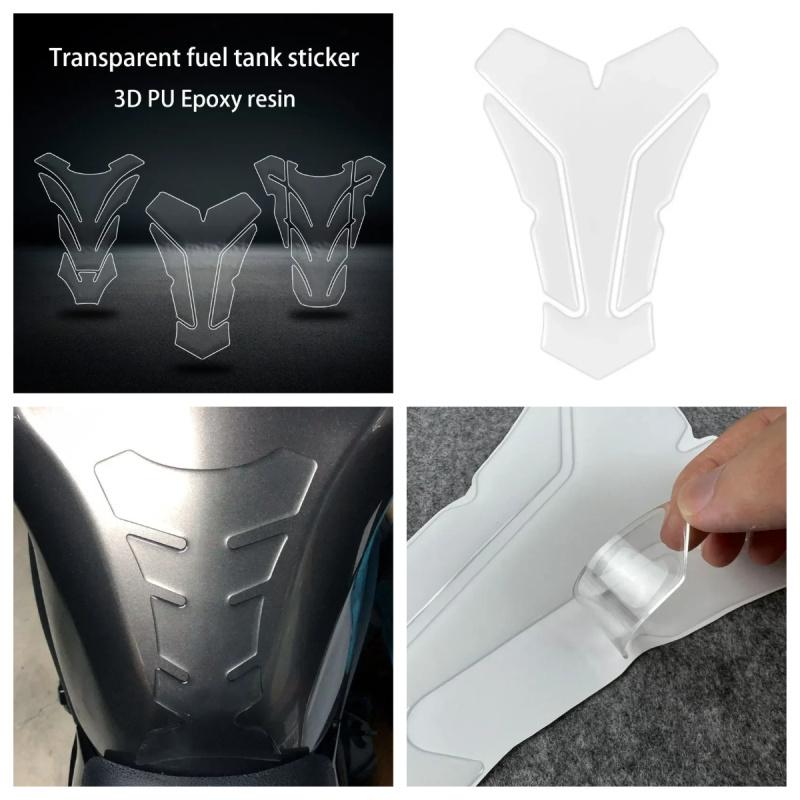 3D motorcycle accessories gas fuel transparent tank pad sticker decals motorbike protector for Yamaha Suzuki Honda KTM Kawasaki
