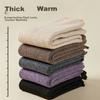 Modal 5 Pairs Men's Snow Socks Thickened Fleece Warm Terry Mid-Calf Long Sleep Socks for Autumn and Winter