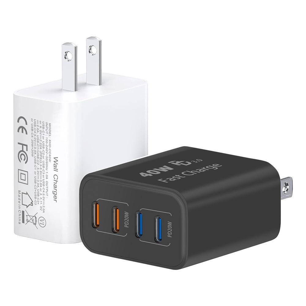 Pd 40w US-regulated Fast Charging USB-C Multi-port Charging Is Suitable for Samsung Charger Apple 15 Charger Source UL Certification