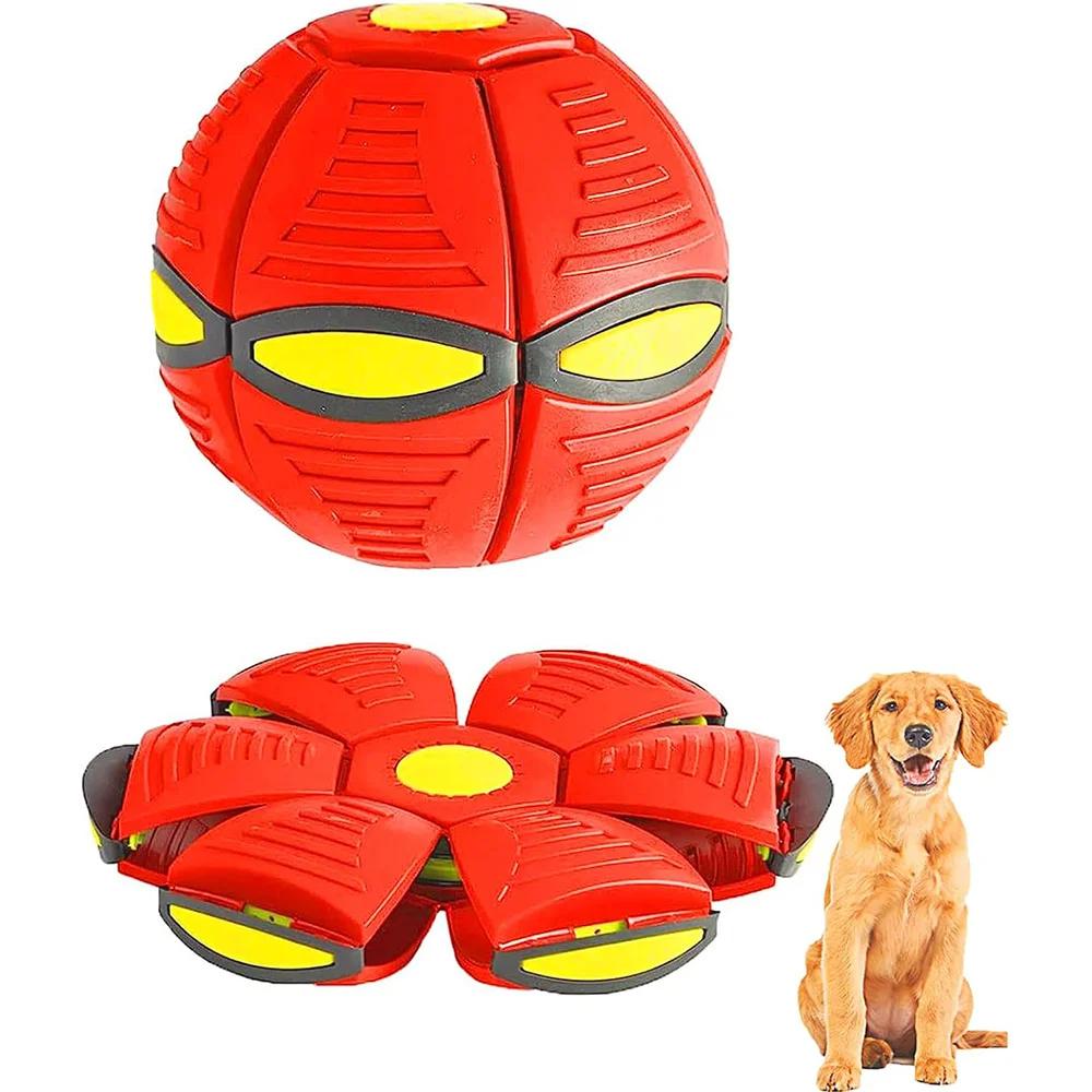Unzerstörbares Hundespielzeug für aggressive Kauer Strapazierfähige Bissfeste Fliegende Untertasse Outdoor Apportierball Interaktives Trainingsspielzeug