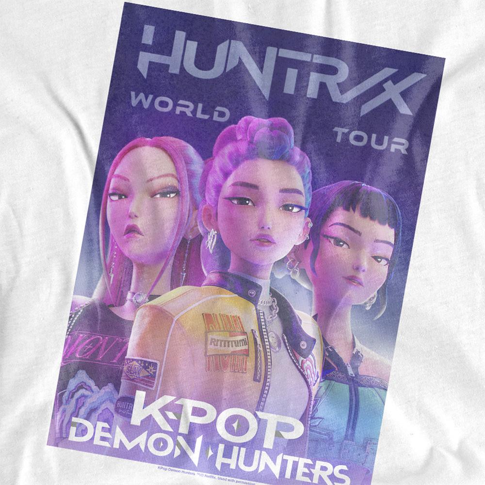 K-Pop Demon Hunters Womens/Ladies World Tour Huntr/X Poster T-Shirt