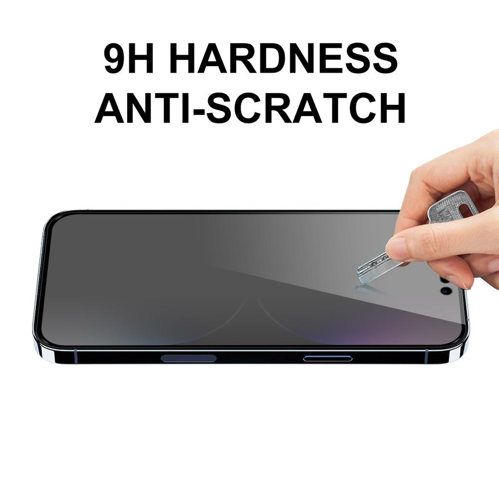 ENKAY HAT PRINCE 5Pcs Privacy Screen Protector for iPhone 15 Pro Max ,28-degree Anti-spy Tempered Glass Full Cover Film