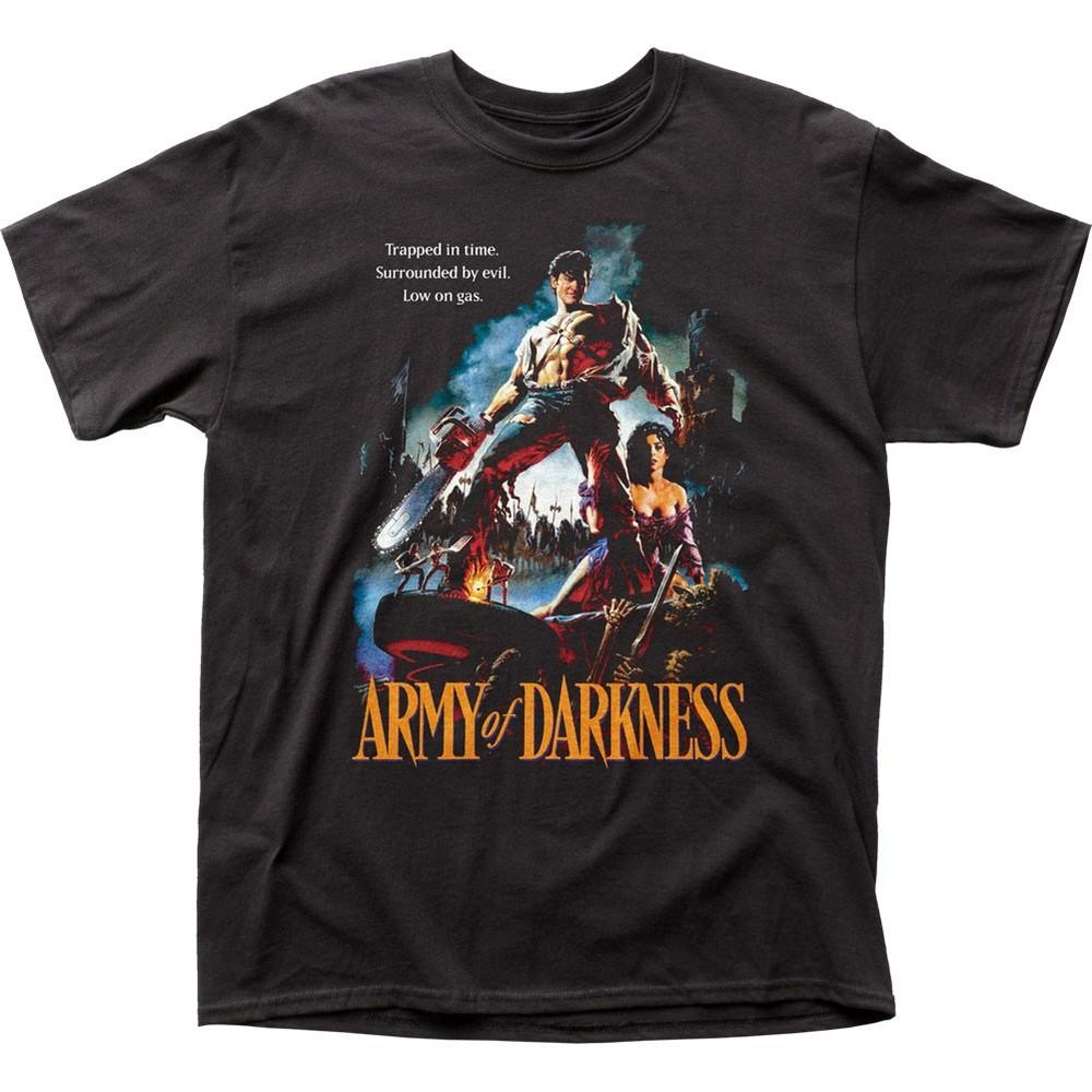 

Army Of Darkness Trapped In Time Mens T Shirt Classic Pop Movie Tee New Black Unisex T-Shirt M