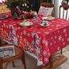 New Christmas Table Cloth Printed Rectangular Home Living Room Table Cloth Festive Party Atmosphere Beautification Decoration