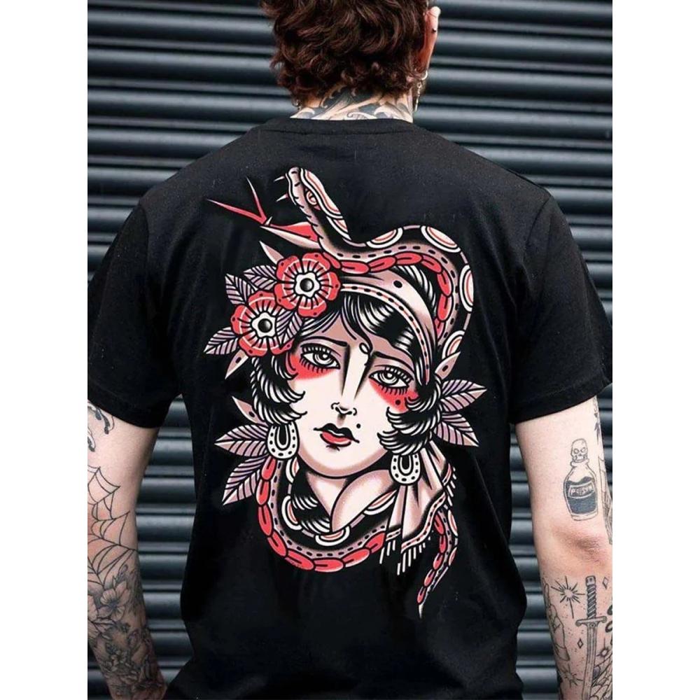 Men's T-shirt Japan Print Short Sleeve T Shirt For Men 3D Tops Tees Vintage Street Clothing Oversized Tee Shirt Man Clothes