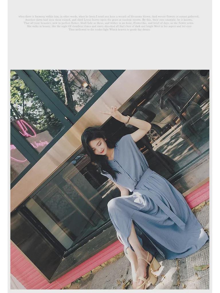 2024 Sommer Koreanischer Stil Chiffonkleid: Französisch inspiriert, Knielang, Elegant & Trendy