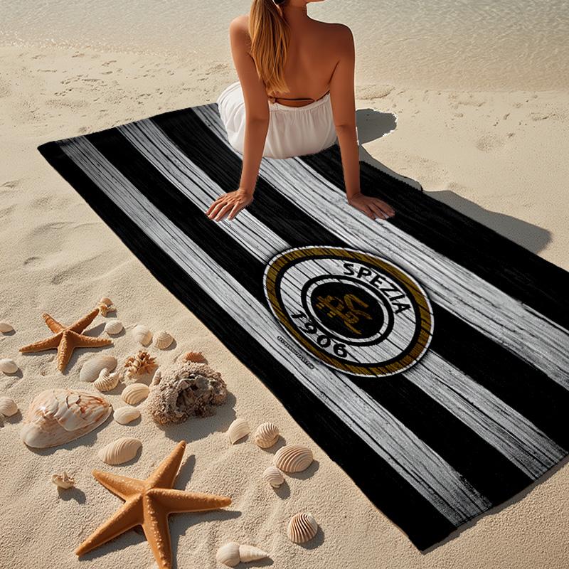 1PC Spezia Fc Crest Design Beach Towel - Soft, Absorbent Microfiber, Lightweight, Ideal for The Beach, Parties, Travel, Camping fan gifts