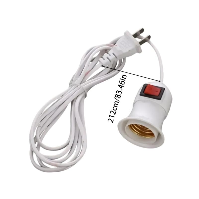 Power Cord Cables E27 Lamp Base Holder With Switches Wire For Pendant Led Bulbs Socket Adapter Home Accessories Tools
