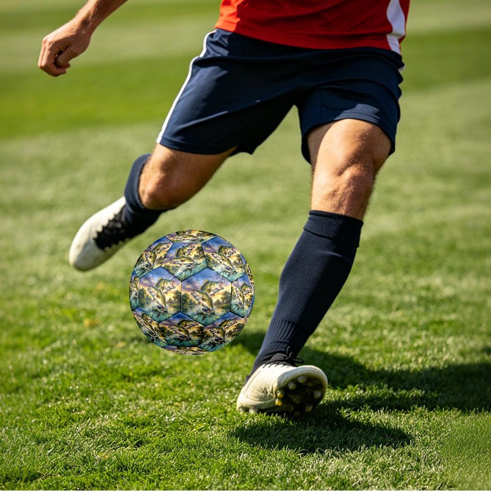 1pc Largemouth Bass Jump Size 5 Soccer Ball Professional Match Training Football Indoor &Outdoor Sports Ball Training Ball Lightweight Durable Y23