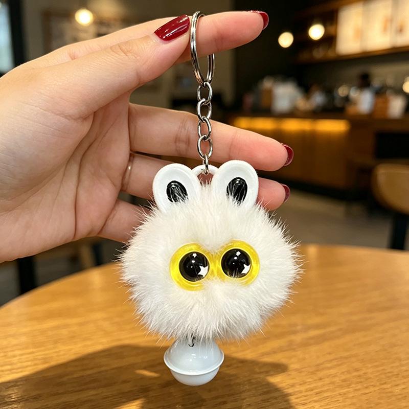 Year of the Sheep Lamb Keychain: Cute Plush Pendant for Students' Bags