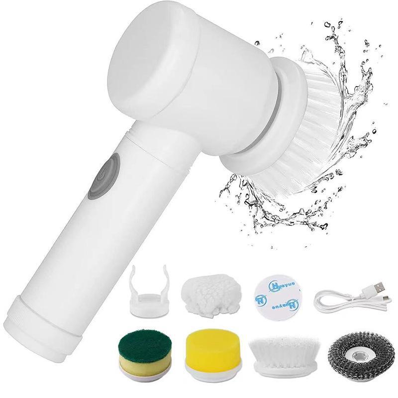 

Многофункциональный набор электрических щеток для чистки – ручной набор из 5 предметов для кухни и домашнего хозяйства Charging Model - Five Brush Heads