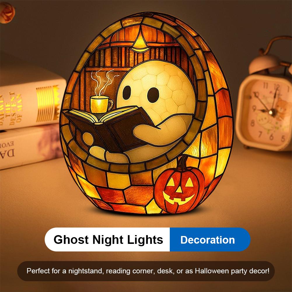 LED Ghost Bubble Bath Lamp Multi-Purpose Halloween Ghost Night Light Ghost Bathtub Accent Lamp for Home Bathroom Decor