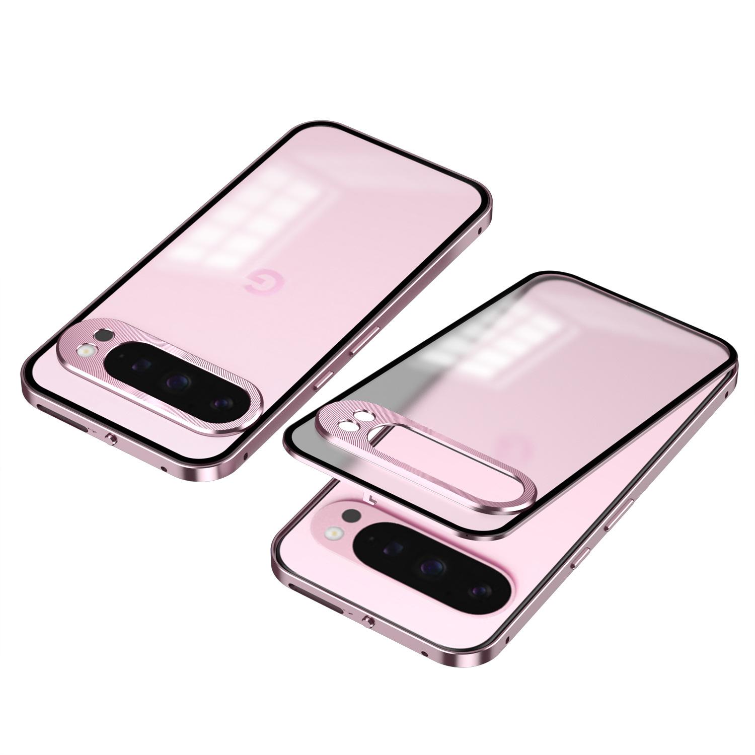 

Phone Case for Google Pixel 10 Pro Xl Magnetic Wireless Charging Shockproof Protective Single Side Snap Aluminum Alloy Bumper Frame with Frosted GoolePixel 10/10Pro
