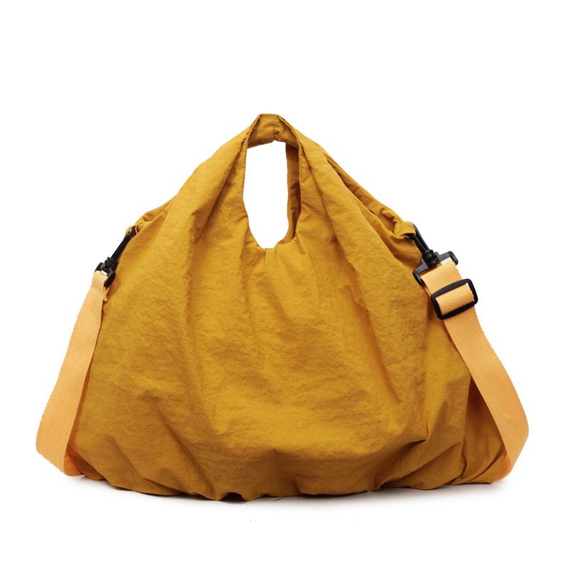 Cool solid color pleated underarm bag simple commuting large capacity new handbag shoulder bag casual shopping bag