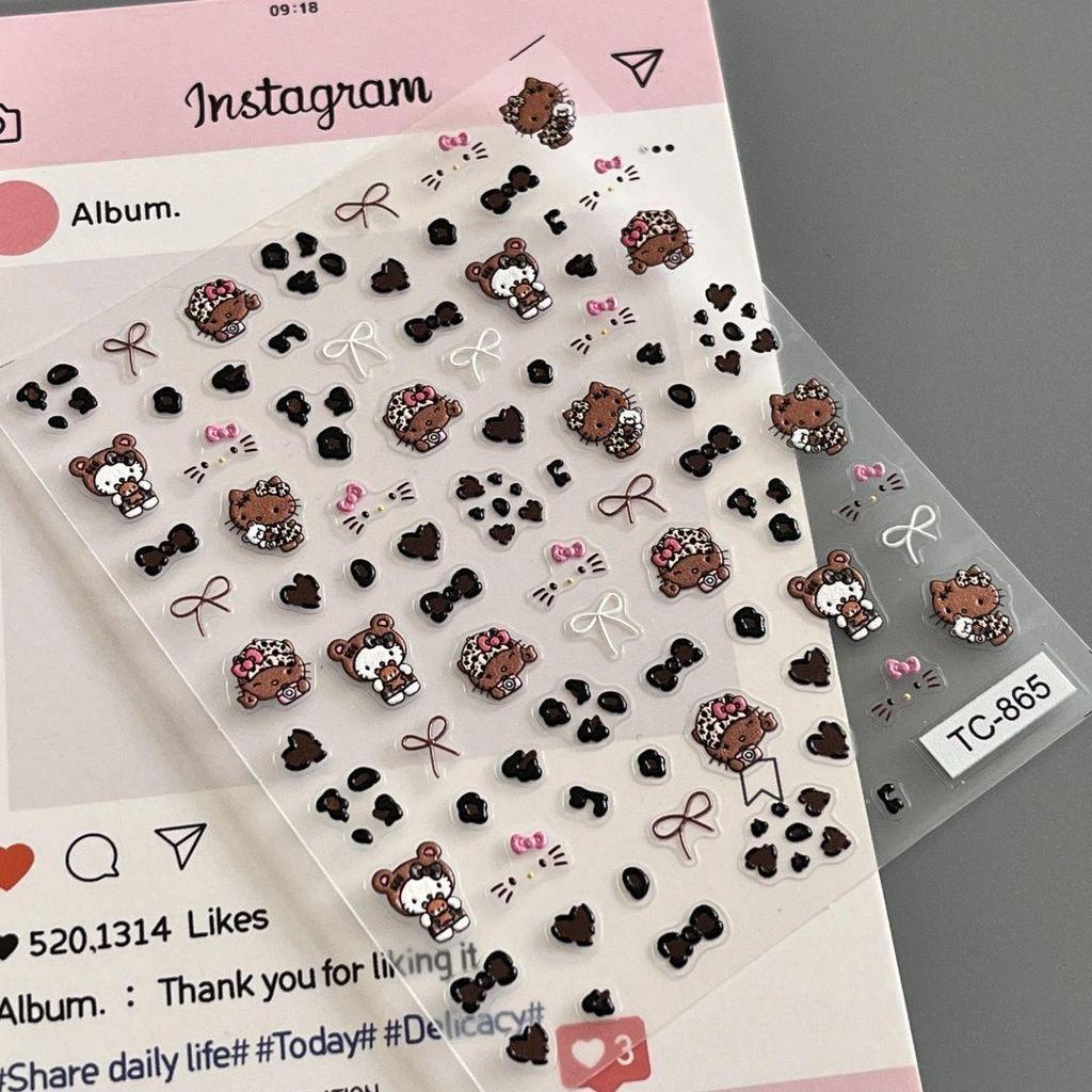 Cartoon Sanrio Hello Kitty Nail Art Stickers & Camera Pen Holder