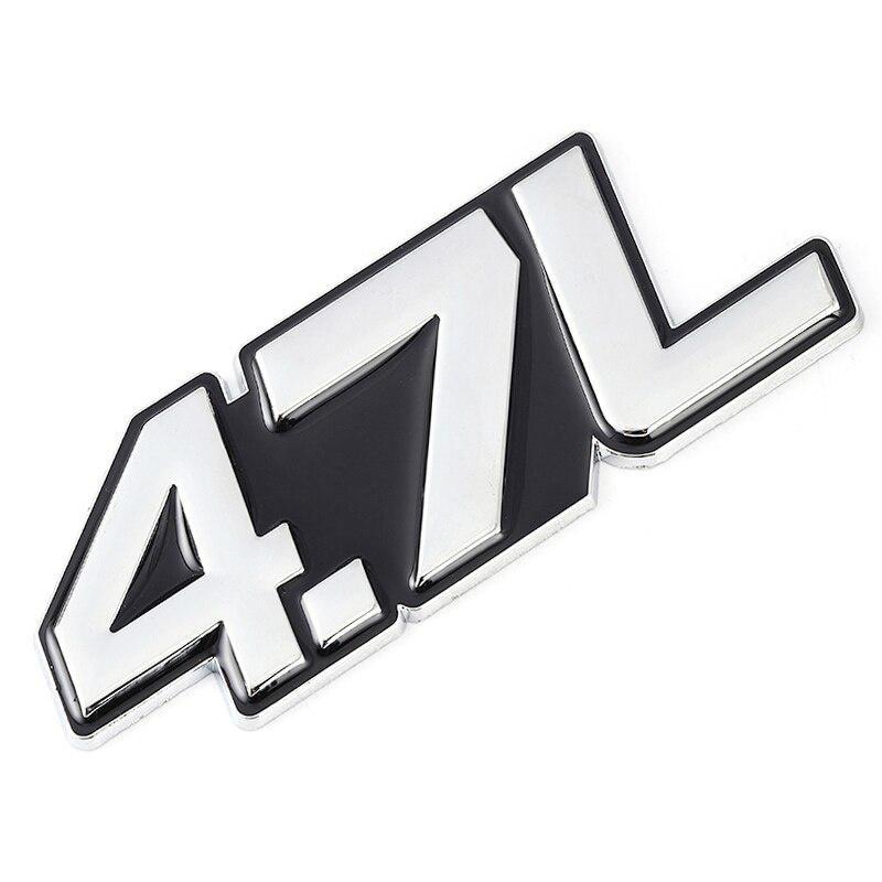 3D Metall 4.0L 4.6L 4.7L 5.0L 5.7L 6.0L 6.2L 6.4L 7.0L Autoaufkleber Heckklappenemblem Abzeichen Aufkleber für Mazda VOLVO PEUGEOT