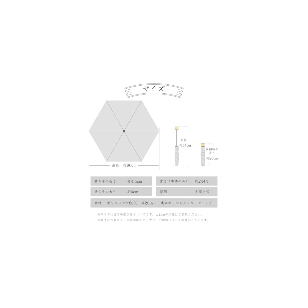 Ogawa Folding Parasol for Sun and Rain, Manual Opening, 50cm, by Kaba-jirushi Honpo, Chrysanthemum