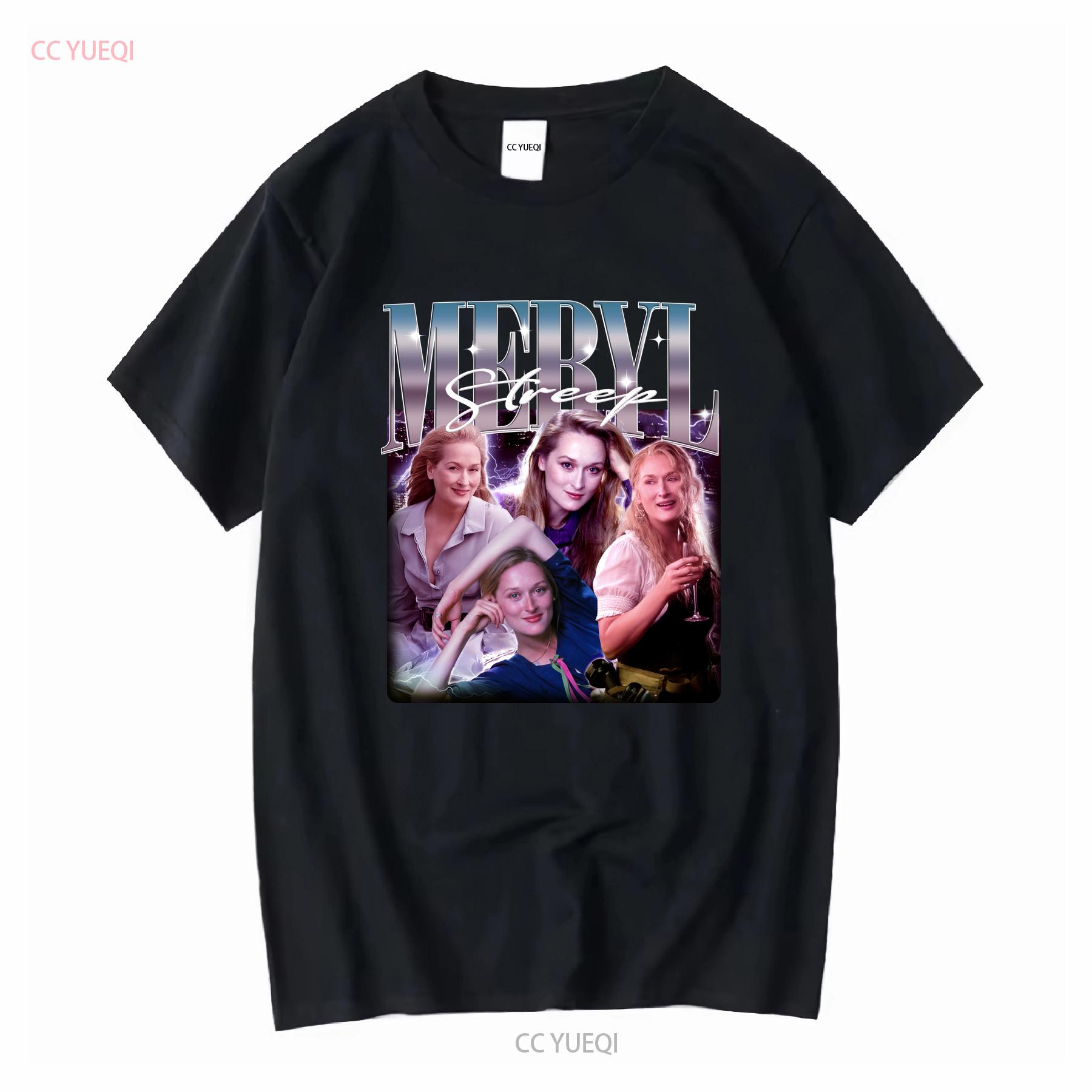 

Retro MERYL STREEP Vintage T Shirt Homage 90s Sweater Merch long or short sleeves vintage Washed Casual Unisex homme Slightly 4XL