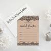 Inkdotpot 30A  Victorian Black Lace KraftA  Fill-In Style Bridal Shower Invitations Wedding Blank