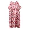 Kurzarm-Übergröße, Vintage-Kleid mit Blumenmuster, neu in Kleidern für Damen, lässig, locker, Maxi, lang, Sommerkleid