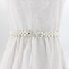 Korean Version of Women's Rhinestone Pearl Waist Chain Fashion Dress Decorative Elastic Waist Belt Women's Sweet Flower Elastic Waist Seal