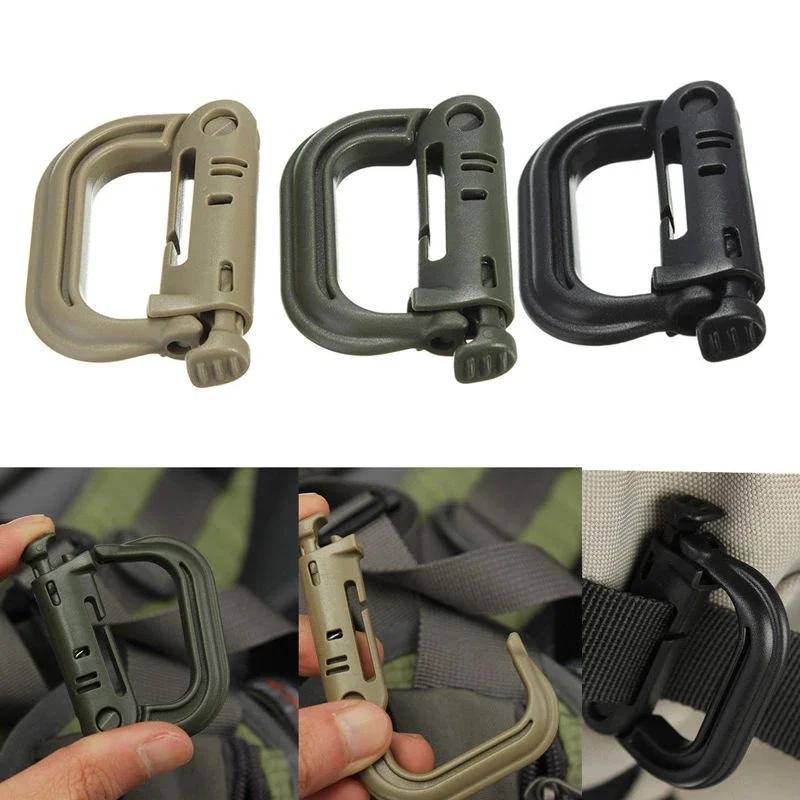 1/3PCS Grimloc Molle Carabiner D Locking Ring Plastic Clip Snap Type Buckle Keychain ITW Fastener Bag Clip
