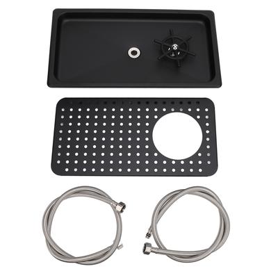 Cup Washer Stainless Steel High Pressure Pitcher Rinser Glass Cleaning Tool with Drain Tray for