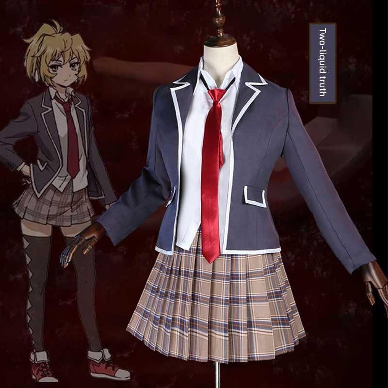 Sky Invasion Cosplay Costume Honjo Yuri Nise Makoto Shinzaki Kuyou Maid Cosplay Outfit Mask